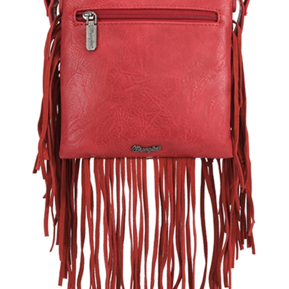 Wrangler Red Fringe Crossbody Bag